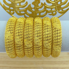 Renevo 24K Gold Middle East Dubai Three-Dimensional Carved Buckle Bracelet Not Easy to Fade Women's Vietnam Placer Gold Bracelet