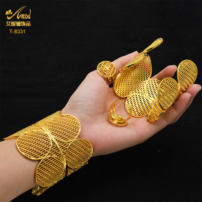 Renevo Indian Wedding Jewelry Bridal Bracelet Ladies' Bracelet Decorations Gold-Plated Jewelry in Stock