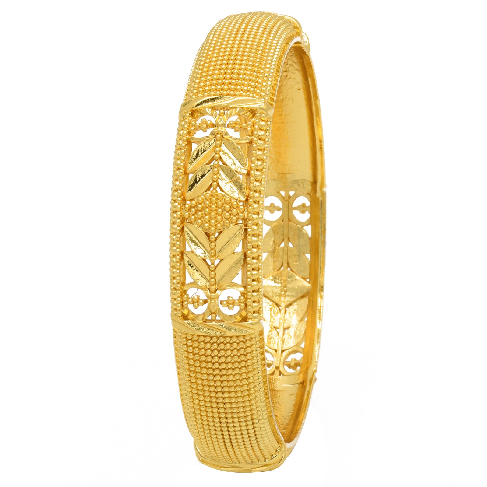 Renevo Hot Selling Women's Alluvial Gold Bracelet Bangles 24K Gold-Plated Hollow Carved Totem Bridal Bracelet