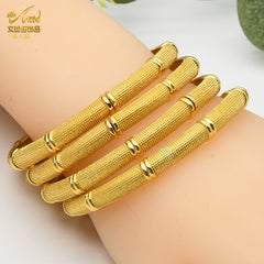 Renevo Dubai 24K Gold Plated Bracelet India Bride Wedding Jewelry Gold Bracelet Middle East Women's Bracelet