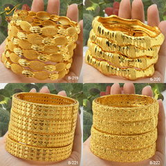 Renevo 24K Dubai Alluvial Gold Bracelet Nigeria Bride Wedding Jewelry Gold Bracelet Women's Banquet Bracelet in Stock