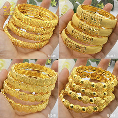 Renevo Middle East India Jewelry Copper Alloy Bracelet Nigeria Bracelet Women's Bracelet Alluvial Gold Bracelet in Stock