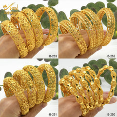 Renevo 24K Dubai Alluvial Gold Bracelet Bride Wedding Jewelry Gold Bracelet Arab Middle East Women's Gold Bracelet