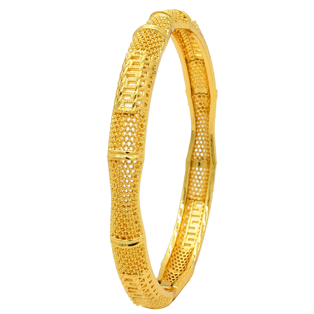 Renevo Fashion Dubai Bride 24K Gold-Plated Bracelet Nigeria Bride Wedding Jewelry Bracelet in Stock